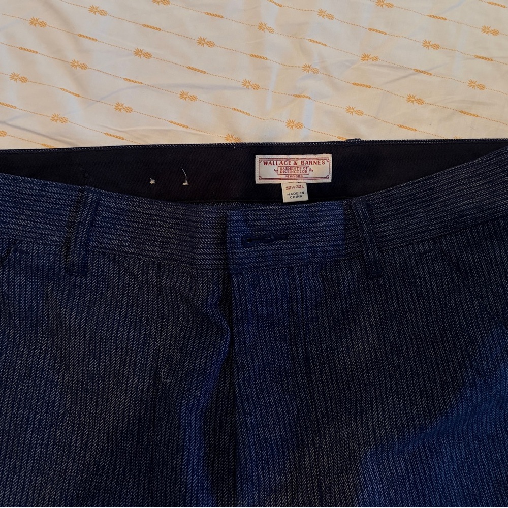 Wallace and Barnes J Crew Camp Pants Mens 32x32*** Blue Railroad Military Twill
